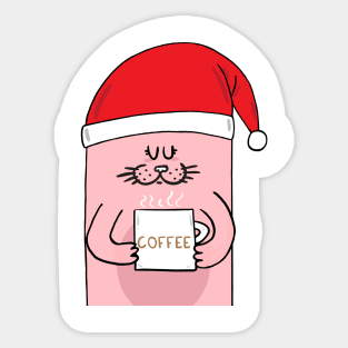 Christmas Coffee Sticker